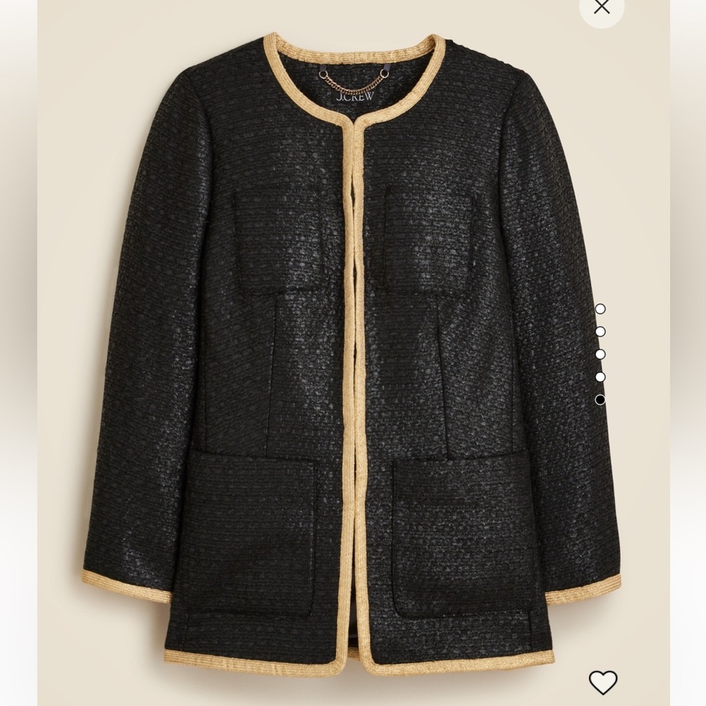 J. .Crew Lacquered tweed jacket